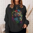 Lion Sunglasses Headphones Party Lion Lovers Lion Sweatshirt Geschenke für Sie