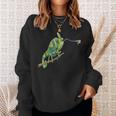 Lizard Meme Eat Watercolor Reptile Eating Lizard Herpetology Sweatshirt Gifts for Her