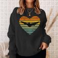 I Love Bat Fan Retrointage Flight Fox Bat Sweatshirt Geschenke für Sie