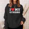 I Love My Gymbro Y2k Sigma Red Heart Sweatshirt Geschenke für Sie