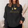 I Love Klos With Sauce Franken Dumplings Upper Franken Heart Sweatshirt Geschenke für Sie