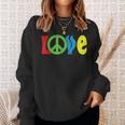 Love Peace Sign Symbol World Planet Freedom Hippie Kindness Sweatshirt Gifts for Her