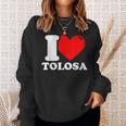 I Love Tolosa Camisa de entrenamiento Regalos para ella