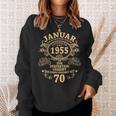 Man January 1955 70 Years intage 70Th Birthday Sweatshirt Geschenke für Sie