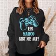 A Marco Gibt Never Up Personalised Gamer Sweatshirt Geschenke für Sie