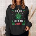 Marijuana Ho Ho Hold My Joint Ugly Christmas Jumper Sweatshirt Geschenke für Sie