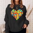 Master Builder Block Brick Building Heart Valentines Day Boy Sweatshirt Gifts for Her