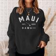 Maui Hawaii Est Vintage Preppy Throwback Vacation Souvenir Sweatshirt Gifts for Her