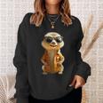 Meerkat With Sunglasses Animal Lovers Cute Surikate Sweatshirt Geschenke für Sie