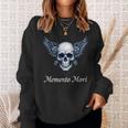 Memento Mori Gothic Skull & Wings Sweatshirt Geschenke für Sie