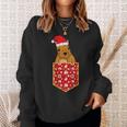 Merry Christmas Forest Animal Chest Pocket Squirrel Sweatshirt Geschenke für Sie