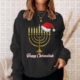 Merry Christmas Jewish Christmas Hanukkah Holiday Sweatshirt Geschenke für Sie