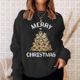 Merry Christmas Pug Dog Star Christmas Tree Sweatshirt Geschenke für Sie