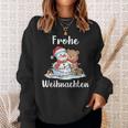 Merry Christmas Snowman Christmas Bear Christmas Eve Sweatshirt Geschenke für Sie