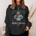 Merry Sigmas Bruh Snowman Sigma Male Skibidi Christmas Sweatshirt Geschenke für Sie