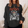 Nasaintage Astronaut Moon Walk Reflection Graphic Sweatshirt Geschenke für Sie