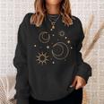 Night Star Moon Sun Sky Stars Esoteric Astrology Sweatshirt Geschenke für Sie