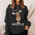 Not Amoosed Moose I Nö Fun Elk Word Game I No Statement Sweatshirt Geschenke für Sie