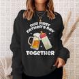 Nuestro Primer Día Del Padre Juntos Botella Cerveza Artesanal Camisa de entrenamiento Regalos para ella