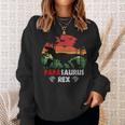 Papasaurus Día Del Padre Dinosaurios Tyrannosaurus Rex Divertido Papa Camisa de entrenamiento Regalos para ella
