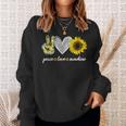 Peace Love Tournesol Hippie Amoureux De Tournesol Sweater e Cadeaux pour elle