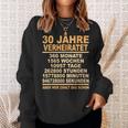 Pearl Wedding Anniversary 30Th Anniversary Married Sweatshirt Geschenke für Sie