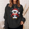 Penguin Christmas Santa Claus Cute Penguin Love Sweatshirt Geschenke für Sie