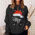 Pijamas Navideños A Juego Para Parejas Mr And Mrs Claus Camisa de entrenamiento Regalos para ella