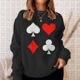 Playing Cards Skat Card Game Poker Costume Carnival Fancy Dress Sweatshirt Geschenke für Sie