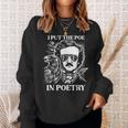 Poesía Poesía Edgar Allan Poe Con Raven Gothic Horror Escritor Camisa de entrenamiento Regalos para ella