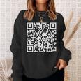 Qr Scan Code Adult Sarcasm Humor F-Ck You Fu Back Print Pull Sweatshirt Gifts for Her