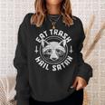 Raccoon Eat Trash Hail Satan Gothic Racoon Sweatshirt Gifts for Her