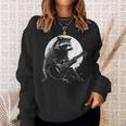 Raccoon Guitarist Sweatshirt - Fun Moon Meme Design for Music Lovers Gifts for Her