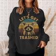 Raccoon Lovers Small Sweatshirt - Fun Animal Let's Get Trashed Gifts for Her
