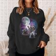 Raccoon Sweatshirt - Whimsical Night Scene | Unisex Cozy Fit Gifts for Her