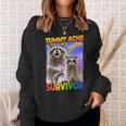 Raccoon Tummy Ache Survivor | Small Sweatshirt | Casual Comfort Gifts for Her
