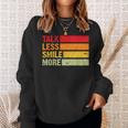 Retro Talk Less Smile More Historic Hamilton Quote Sweatshirt Gifts for Her