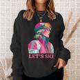 Retrointage Ski 80Er 90Er Jahre Skifahren Outfit Herren Damen Sweatshirt Geschenke für Sie