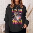 Rizz 'Em With The Tism Donut Capybara Sweatshirt Gifts for Her