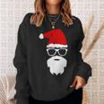 Santa Claus Christmas Hat Beard Sunglasses Christmas Sweatshirt Geschenke für Sie