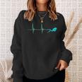 Scuba Diver Heartbeat Deep Diving EKG Pulseline Dive Sweatshirt Gifts for Her