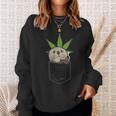 Sea Otter Smoking Weed Cannabis Blunt 420 Thc Stoner Sweatshirt Geschenke für Sie