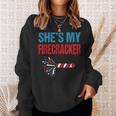 She's My Firecracker 4th Of July Fireworks Matching Couples Sweatshirt Gifts for Her