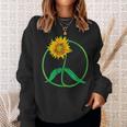 Signe De Paix Tournesol 60S 70S Hippie Fleur Symbole De Paix Sweater e Cadeaux pour elle