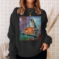 Space Galaxy Universe Cat Pizza Dj Cute Cosmic Sweatshirt Geschenke für Sie