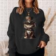 Steam Punk Portrait Cat Kitten Steampunk Sci-Fi Character Sweatshirt Geschenke für Sie