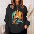 Surfboarder Hawaii Wave Surfing Beach Surfer Sweatshirt Gifts for Her