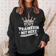 Trainer With Heart Fitness Dance Football Farewell Sweatshirt Geschenke für Sie