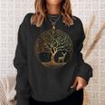 Tree Of Life Tree Of Life Yoga Meditation Tree Deer Sweatshirt Geschenke für Sie