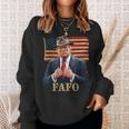 Trump Fafo F Around Find Out Us Flag Vintage Sweatshirt Gifts for Her